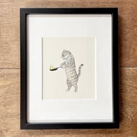 【6/7までの期間限定販売＊1200円送料込】庄野ナホコ絵画作品「ねこシェフ2」