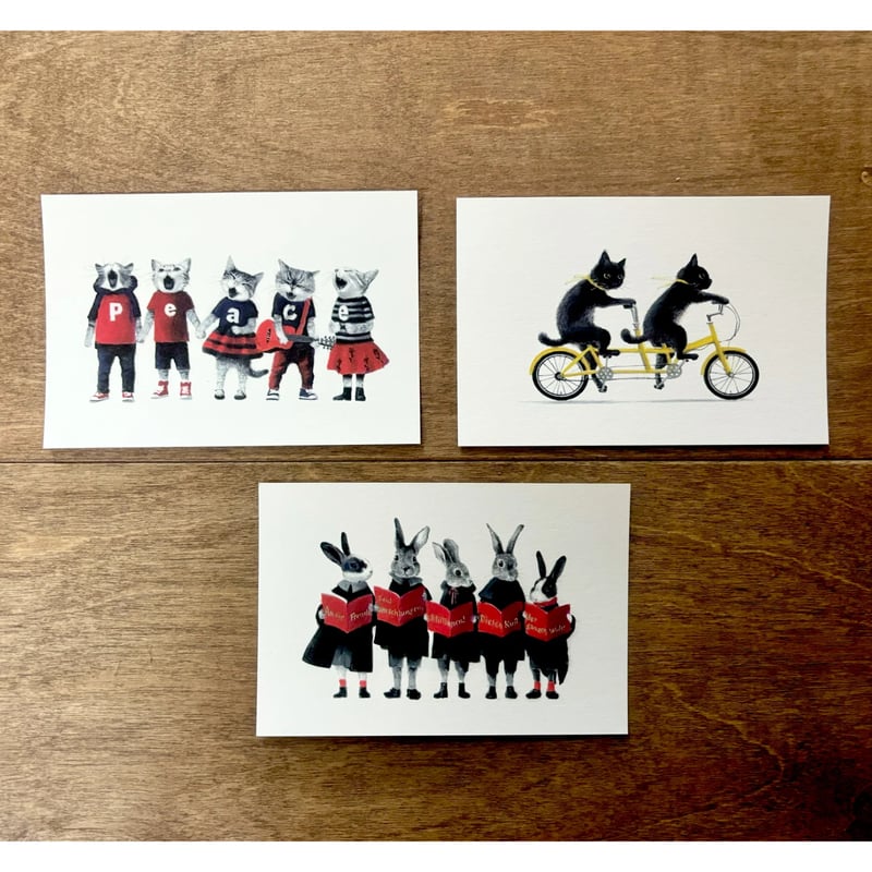 4*n様 牧野千穂 絵画　キャンバスジクレー　「みつかる」　珈琲カップ　うさぎ 牧野千穂「おやすみまくら」原画展 2024年2月6日（火）〜2月24日