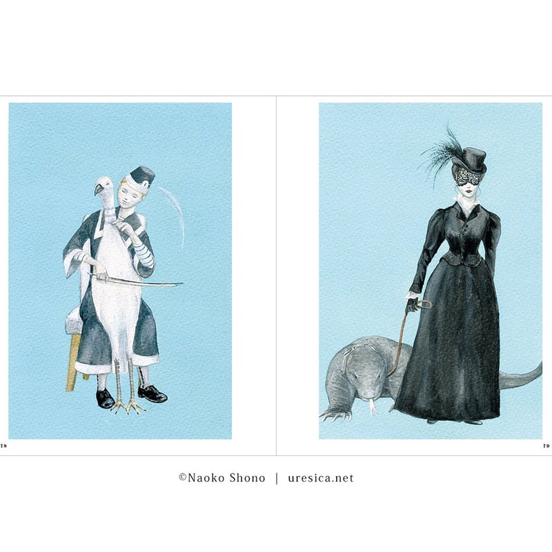 庄野ナホコ「Books & Birds」展 原画 美品 庄野ナホコ「Books & Birds」展 原画 美品 庄野ナホコ「Books