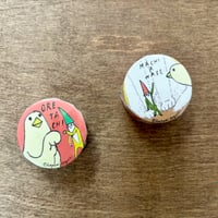 【よもぎBOOKSオリジナル】出口かずみ缶バッジつきマスキングテープ（手をつなぐ小人＆走る二人）