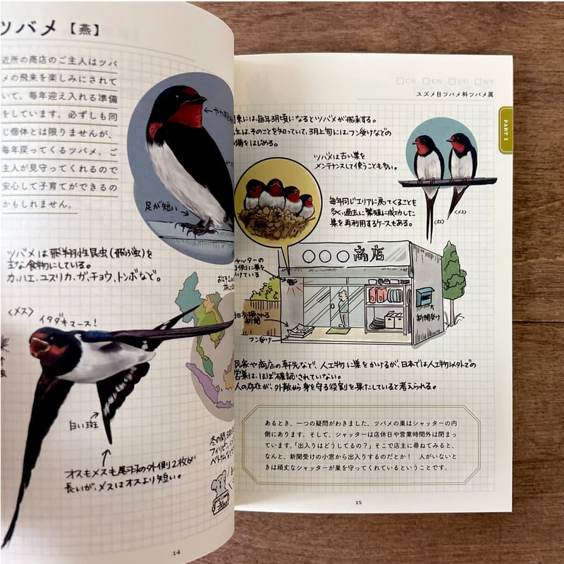 ココロさえずる野鳥ノート | よもぎBOOKS