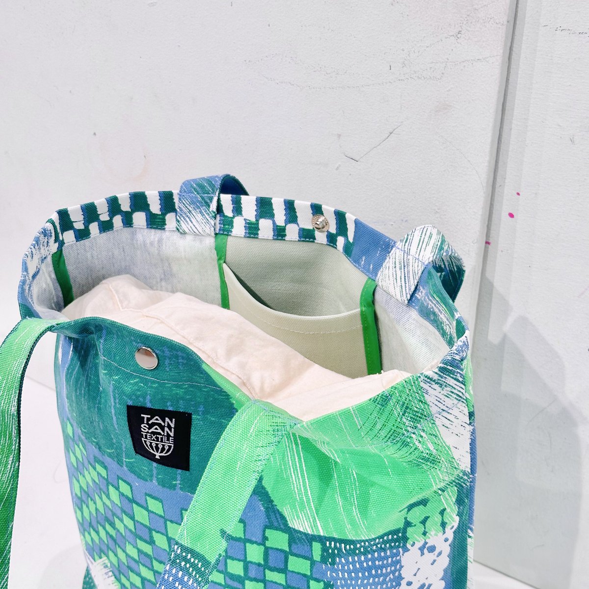 TANSAN Tote Bag L 「Suiden」green | TANSAN ONLINE