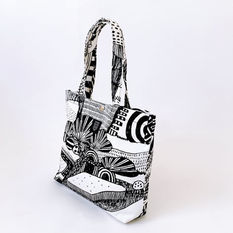 TANSAN Tote Bag M 「Sampo Michi」black