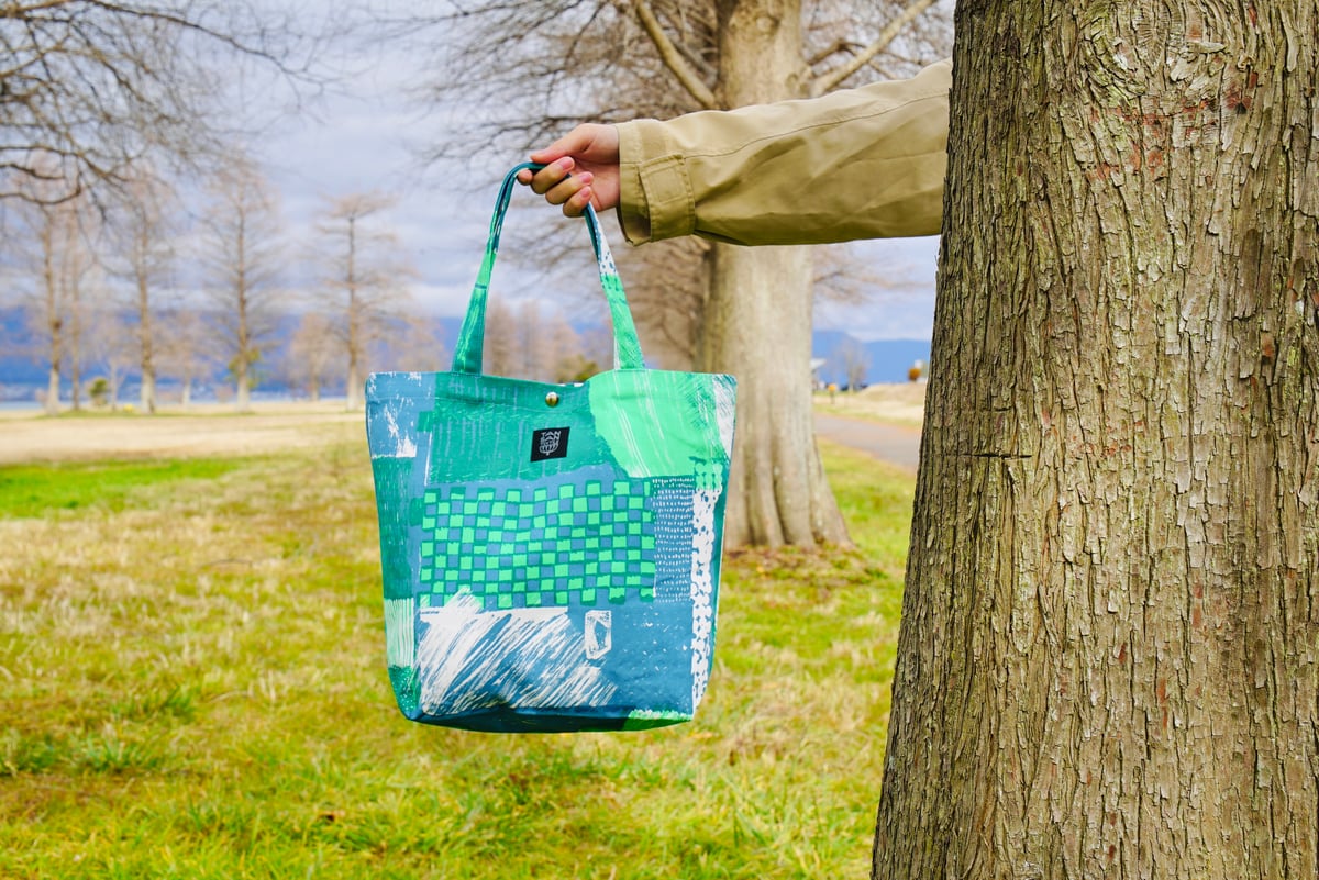 TANSAN Tote Bag L 「Suiden」green | TANSAN ONLINE