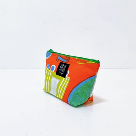 Machi Pouch S「Lamp Flower」orange