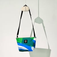 Machi Pouch Shoulder「Flower Time」blue