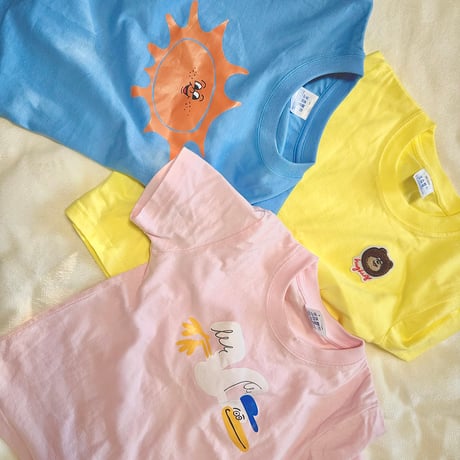 🐻ロゴのTシャツ(YELLOW)for KIDS