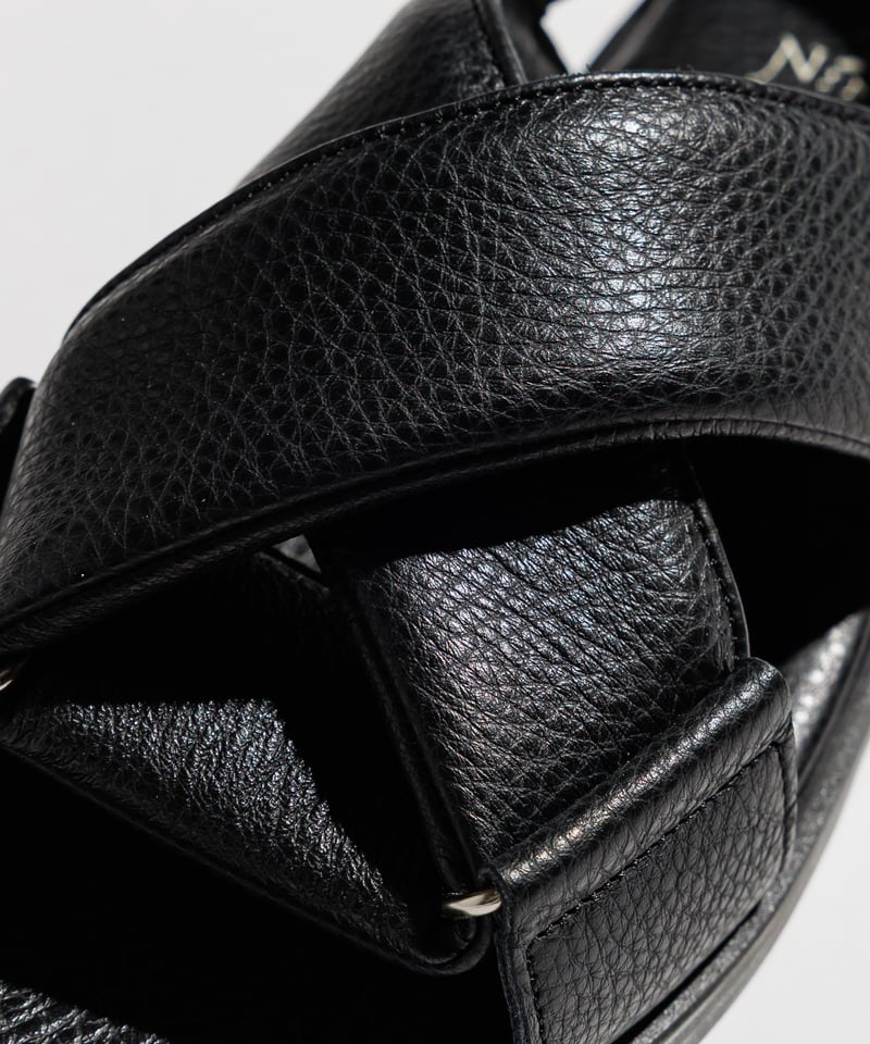 ☆極美品☆  SLIPPER SHIPS別注 クロスストラップ 黒 ISLAND SLIPPER: SHIPS(シップス) 別注 クロスストラップ