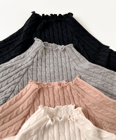 即納 mellow cable knit