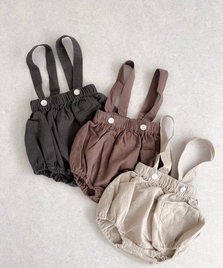 即納nunubiel linen Suspender bloomer