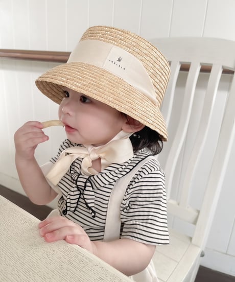 即納Milk stripe sailor  T-shirt