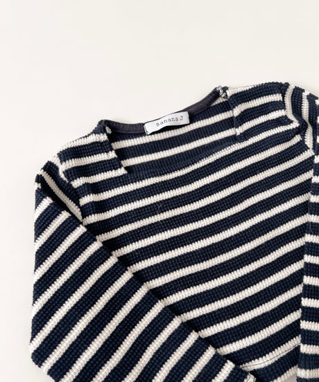 即納　squareneck stripe tee