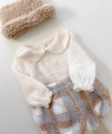 即納mimi market Angora collar tee