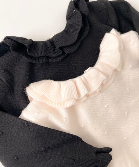 即納　ruffle snow knit