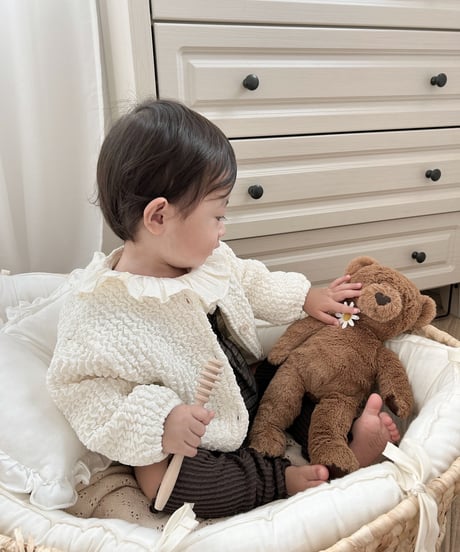 即納The beige knit warmer