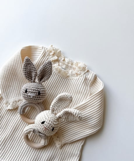 即納crochet animal rattle