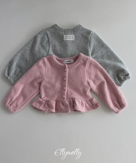 予約Elly Molly Snow flower golf frill cardigan