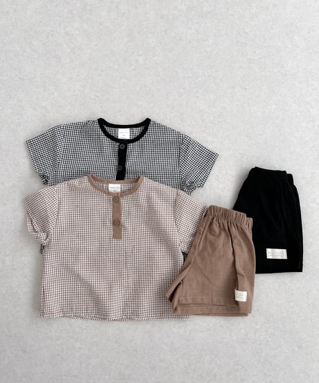即納 bebe nine  Bloom check set