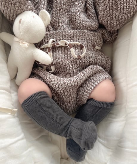 即納 melange  knit set up
