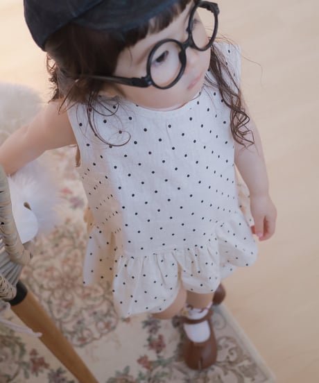 即納 bebe nine Dot bloomer set