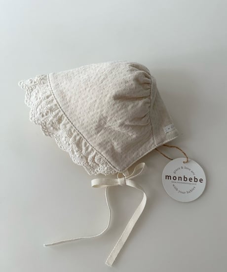 即納monbebe plain middle fly bonnet
