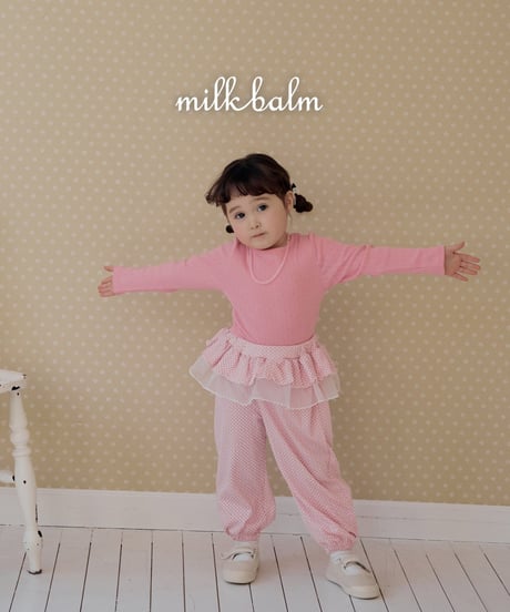 即納 milkbalm Eyelet Cross Back Tee