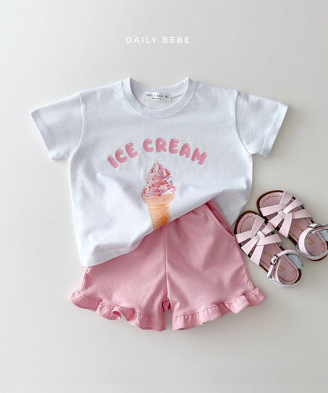 即納 daily bebe Ice cream short-sleeved tee