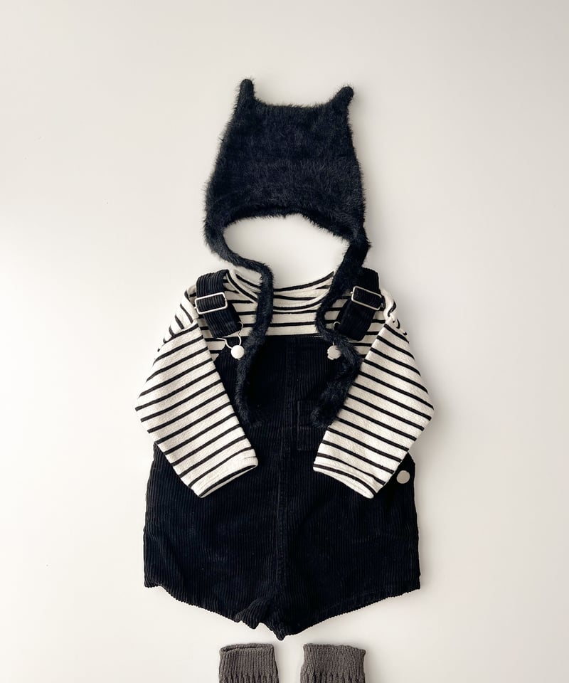 【新品未使用】BABY ねこみみボンネット 黒 オフ白 BABY,THE STARS SHINE BRIGHT - ねこみみボンネットの通販 by