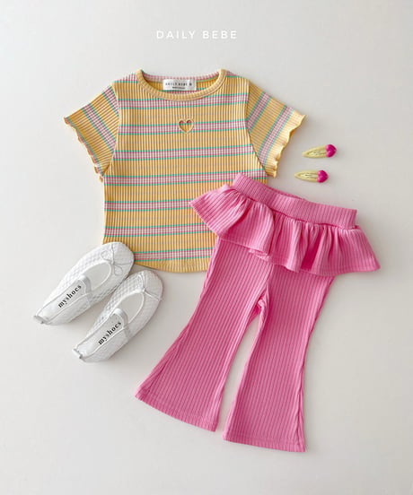 一部即納 daily bebe Heart punching tee