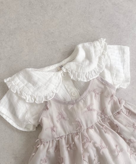 即納 mini frill collar blouse
