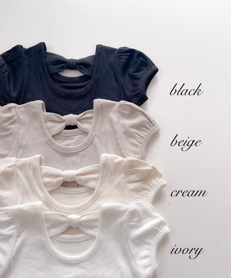 即納  rib ribbon puff tee