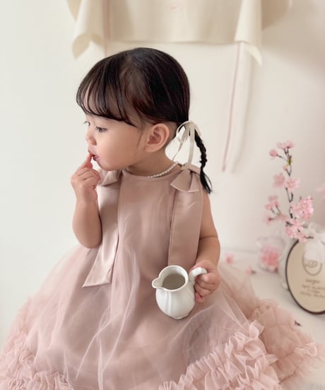 即納ribbon strap tutu dress