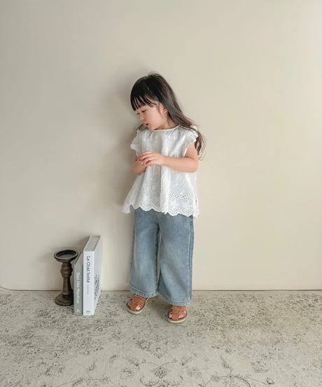 即納shirring frill blouse