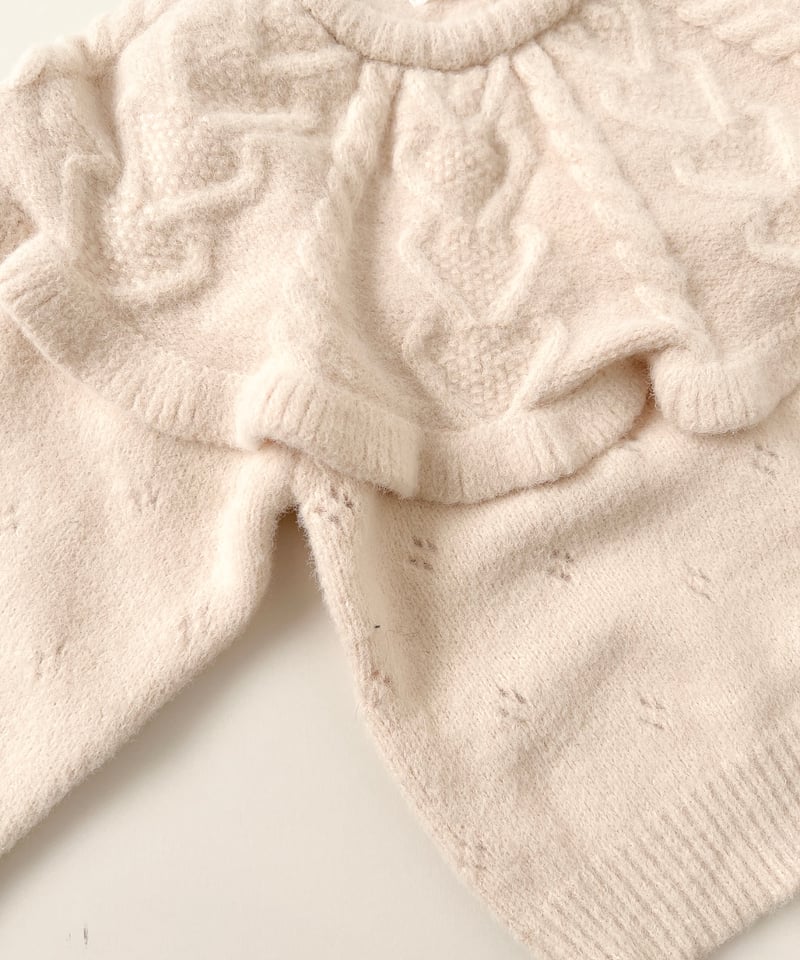 即納 frill knit set up | alli.