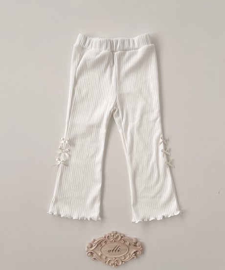 即納ribbon flare pants