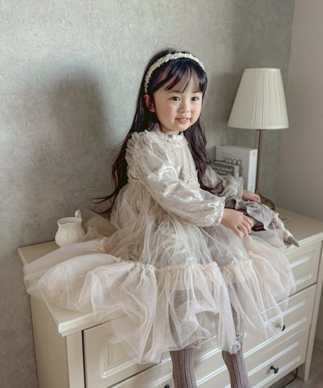 即納Velour x Tulle Winter Dress