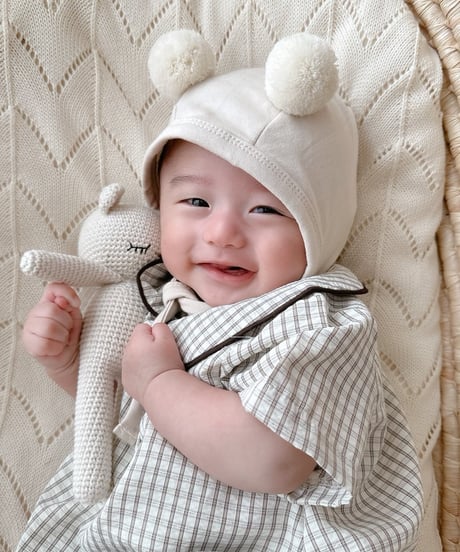 即納ponpon  bear  bonnet