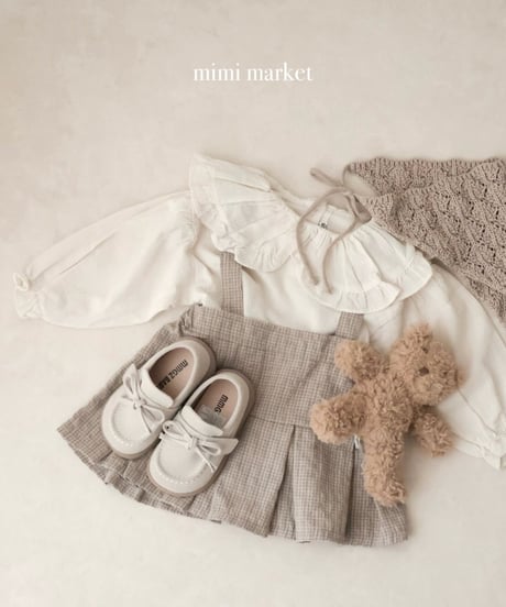 即納 mimi market Check Pleats Skirt