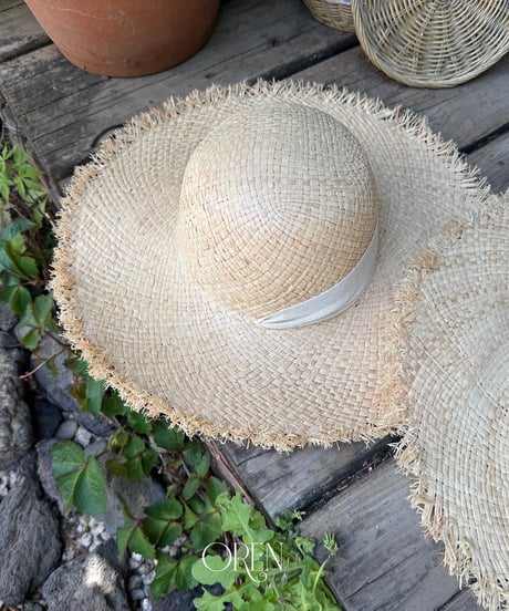 予約 OREN Serenne Raffia Sun Hat