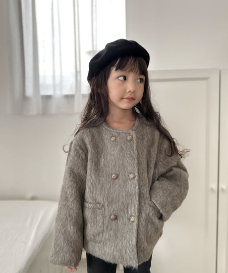 即納 double  button coat