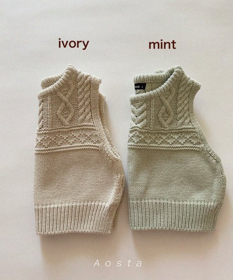 即納aosta Knit vest