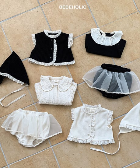 即納 Lace-frill vest