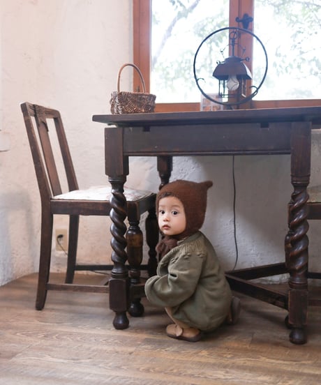 即納openwork knit cardigan
