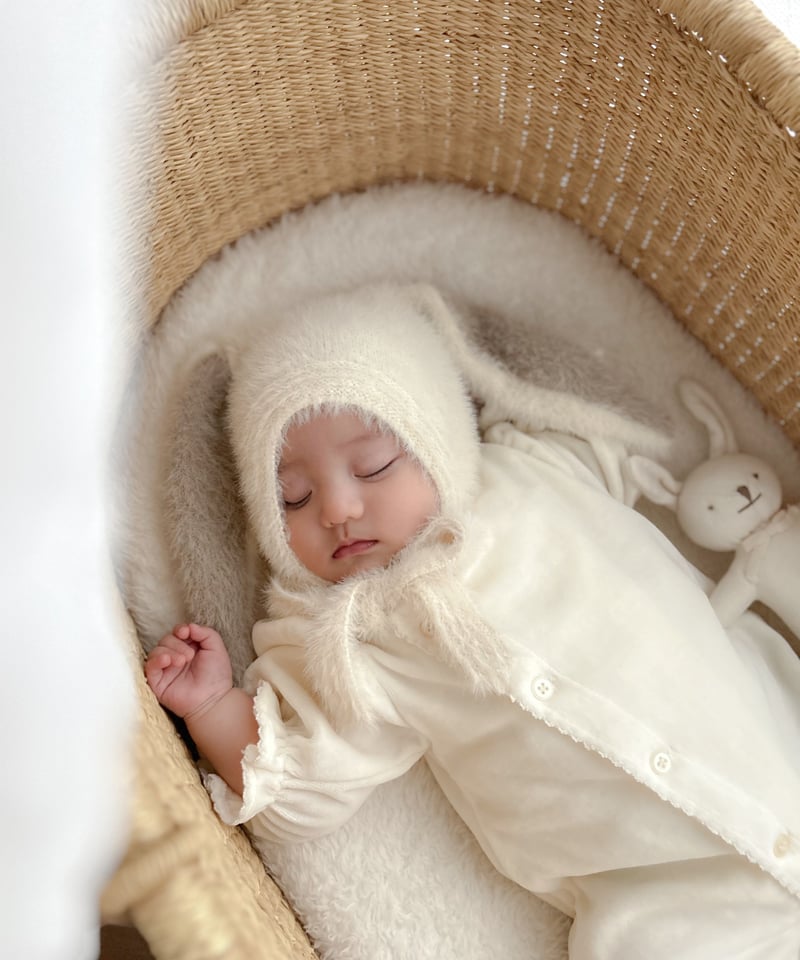 即納rabbit knit bonnet | alli.