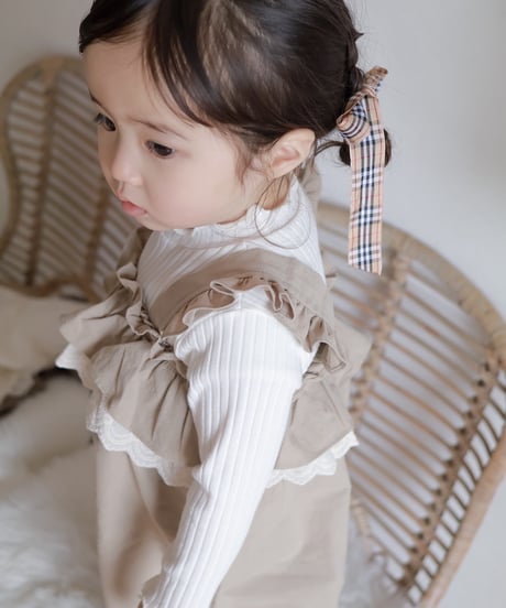 即納ROA Lace ruffle suspender pants
