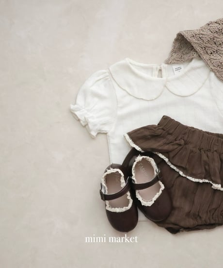 即納mimi market Pleated Collar Tee