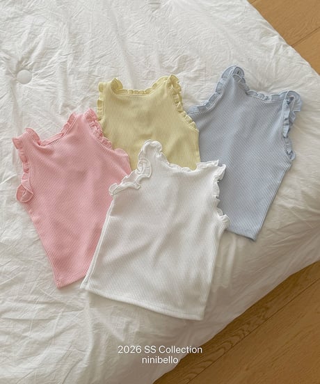 予約ninibello Romy Frill Sleeveless Top