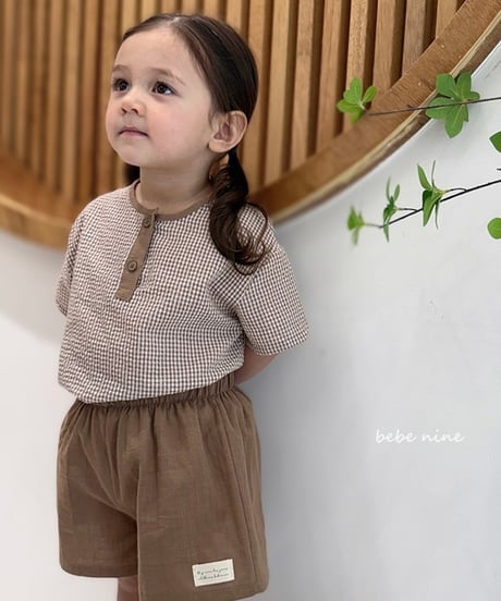 即納 bebe nine  Bloom check set