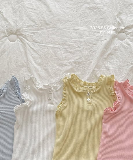 予約ninibello Romy Frill Sleeveless Top