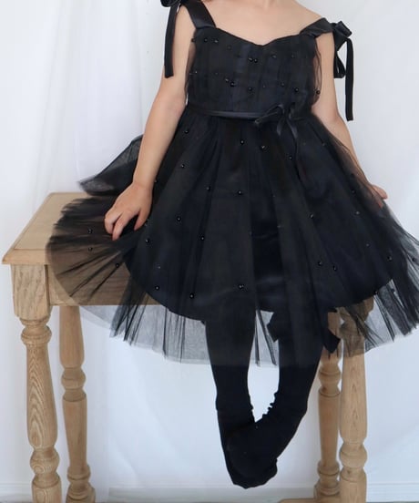 即納black ribbon dress